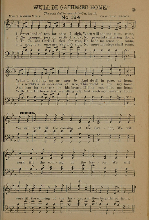 Harvest Bells Nos. 1, 2 and 3: Is filled with new and beautiful songs, suitable for churches, Sunday-schools, revivals and all religious meetings page 183
