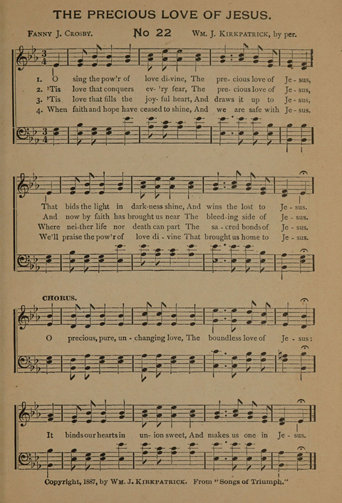 Harvest Bells Nos. 1, 2 and 3: Is filled with new and beautiful songs, suitable for churches, Sunday-schools, revivals and all religious meetings page 23