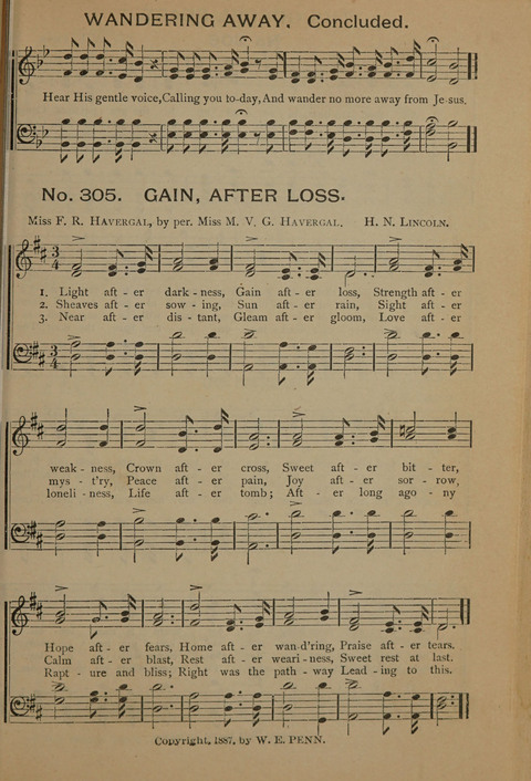 Harvest Bells Nos. 1, 2 and 3: Is filled with new and beautiful songs, suitable for churches, Sunday-schools, revivals and all religious meetings page 299