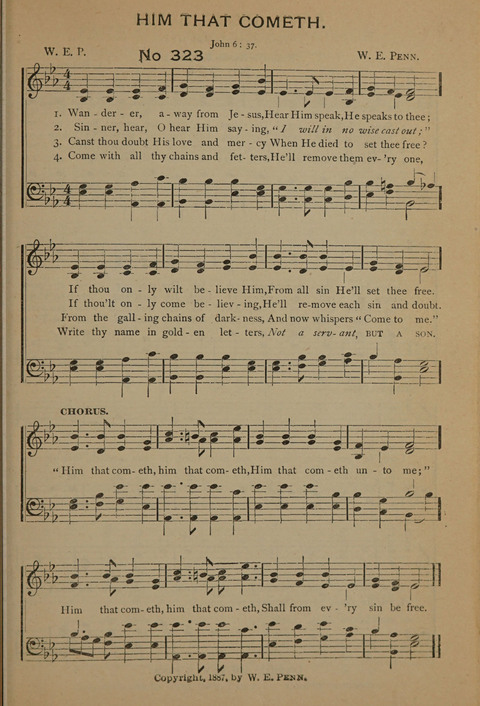 Harvest Bells Nos. 1, 2 and 3: Is filled with new and beautiful songs, suitable for churches, Sunday-schools, revivals and all religious meetings page 319