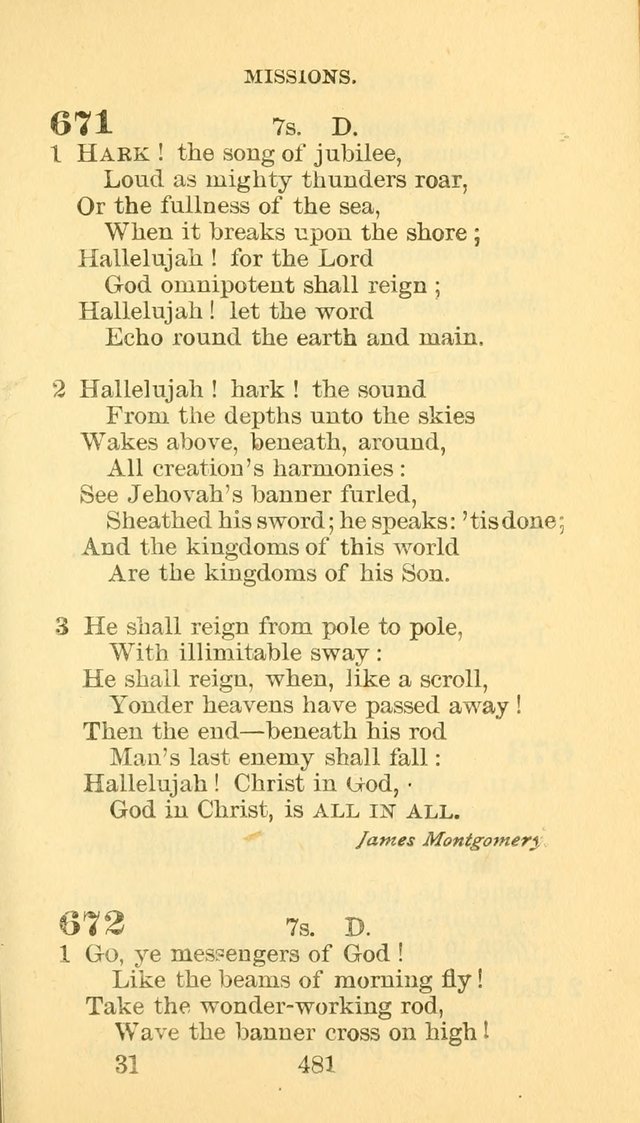 Hymn Book of the Methodist Episcopal Church, South page 488