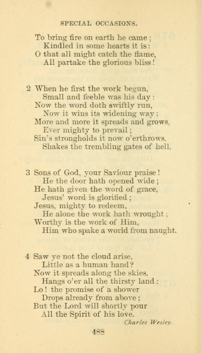 Hymn Book of the Methodist Episcopal Church, South page 495