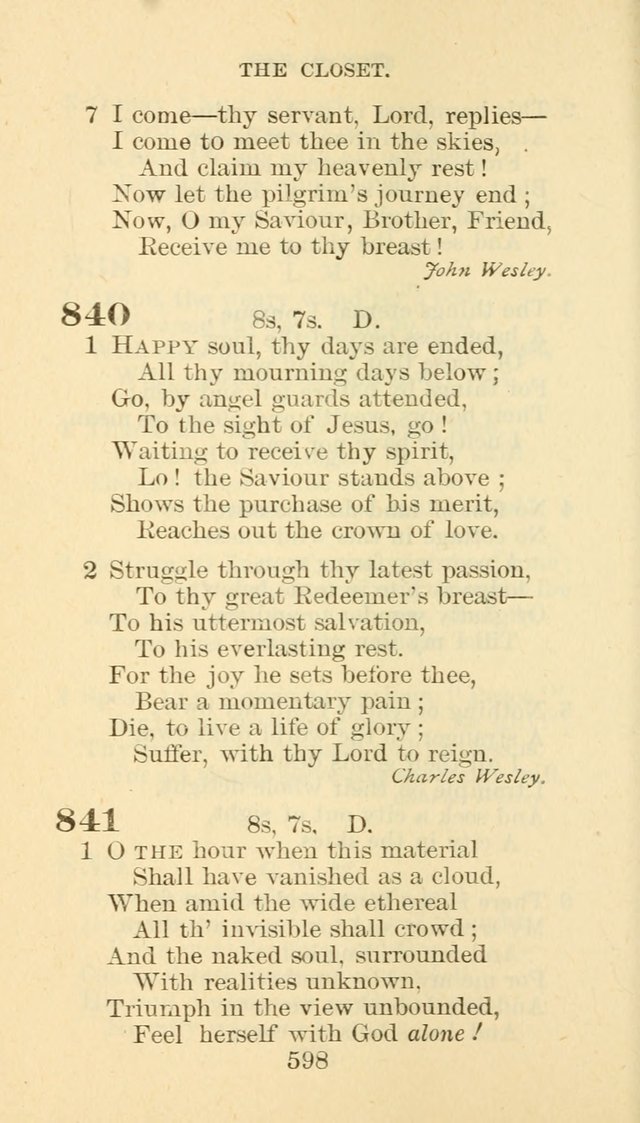 Hymn Book of the Methodist Episcopal Church, South page 605