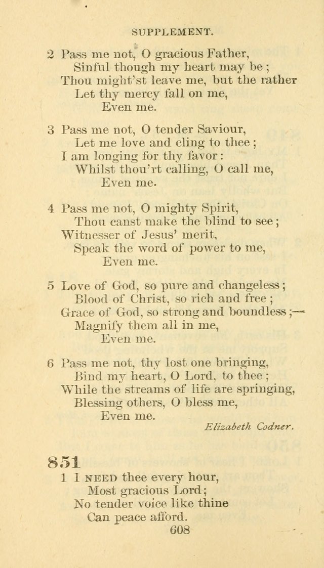 Hymn Book of the Methodist Episcopal Church, South page 615