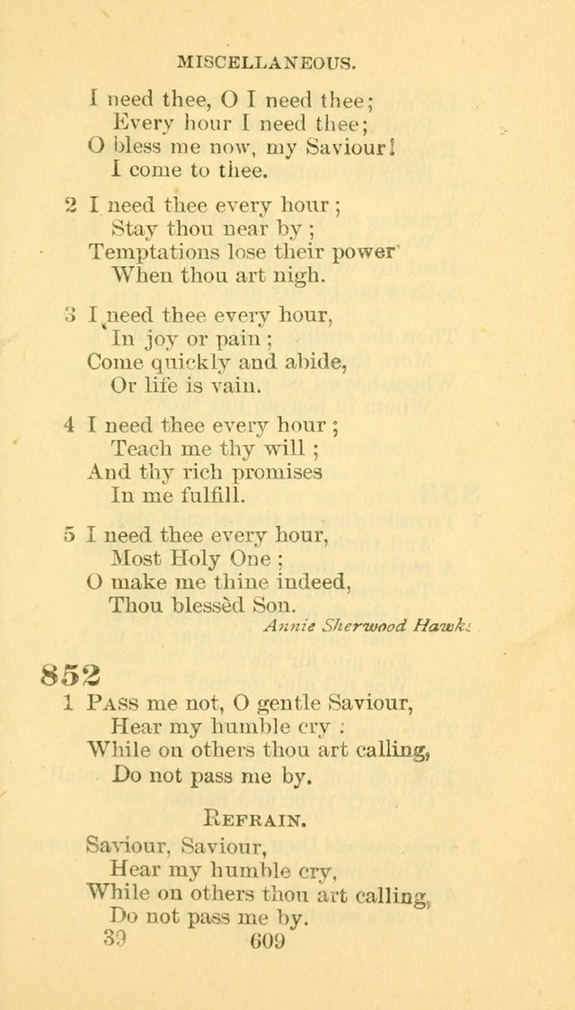 Hymn Book of the Methodist Episcopal Church, South page 616