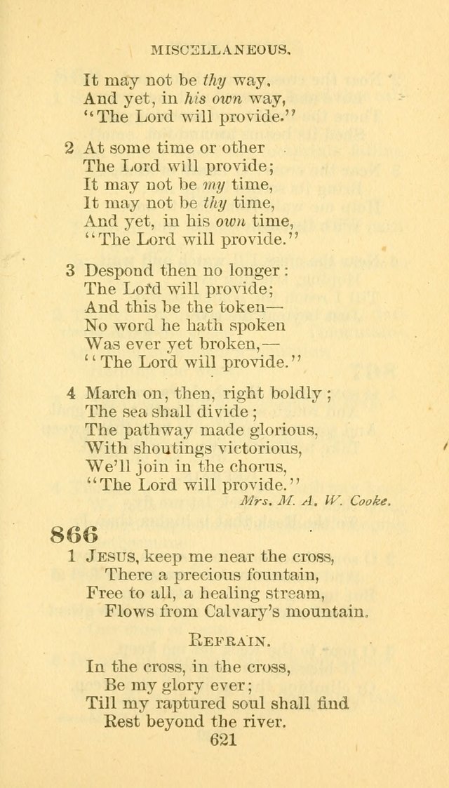 Hymn Book of the Methodist Episcopal Church, South page 628