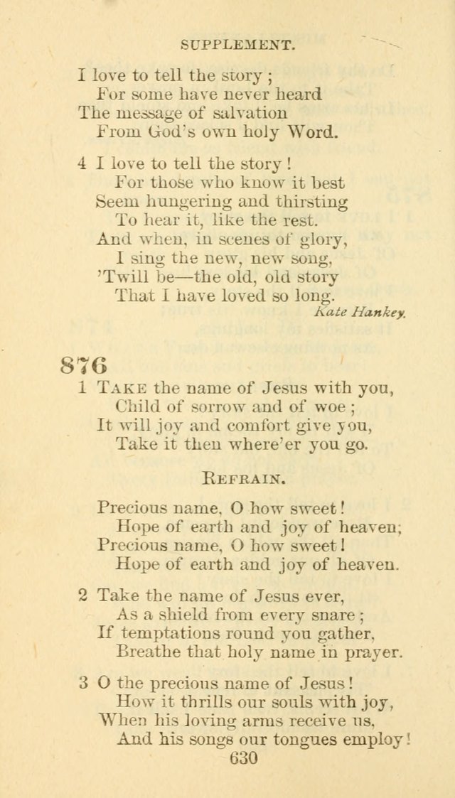 Hymn Book of the Methodist Episcopal Church, South page 637