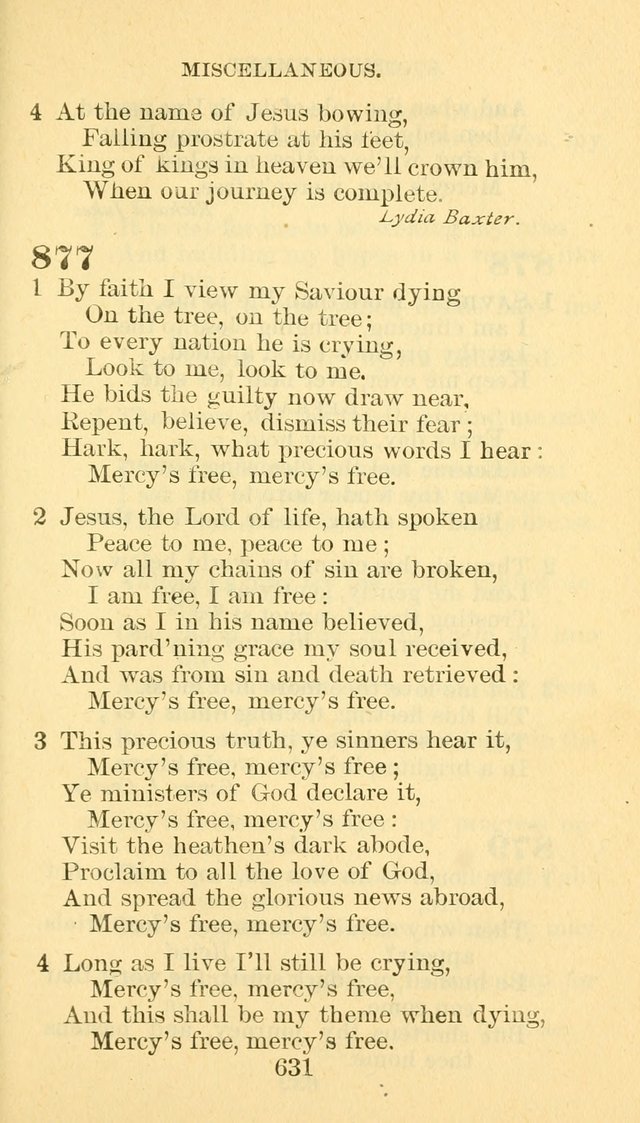Hymn Book of the Methodist Episcopal Church, South page 638