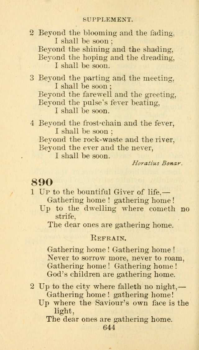 Hymn Book of the Methodist Episcopal Church, South page 651
