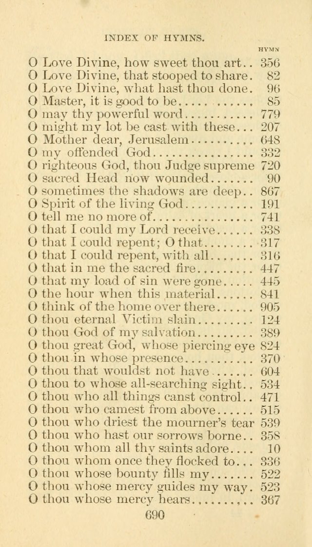 Hymn Book of the Methodist Episcopal Church, South page 697