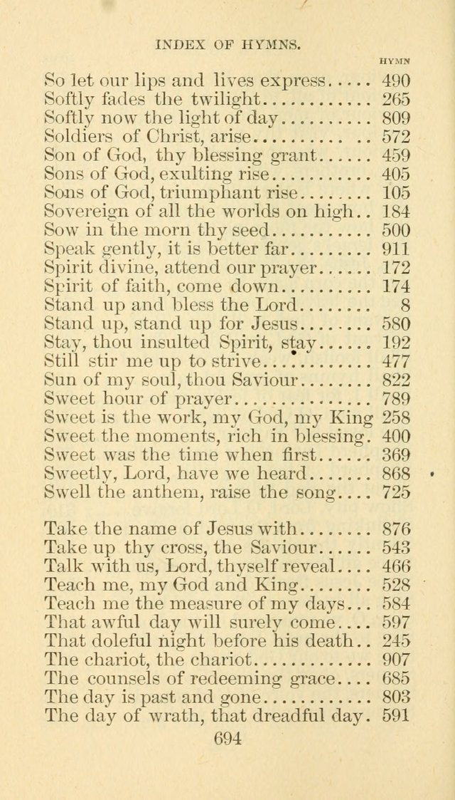 Hymn Book of the Methodist Episcopal Church, South page 701