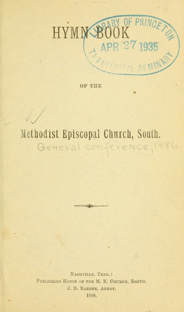 Hymn Book of the Methodist Episcopal Church, South page 8