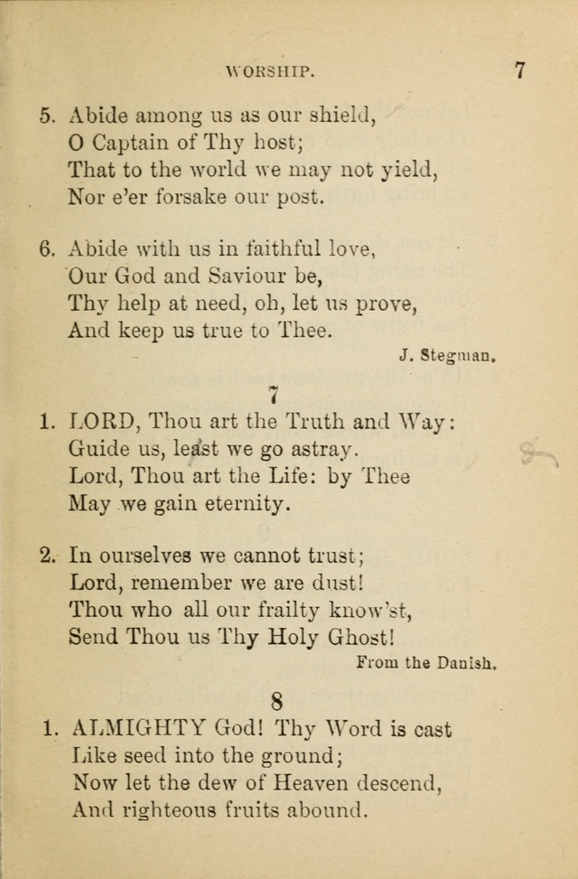 Hymn Book: for the use of Evangelical Lutheran schools and congregations page 11