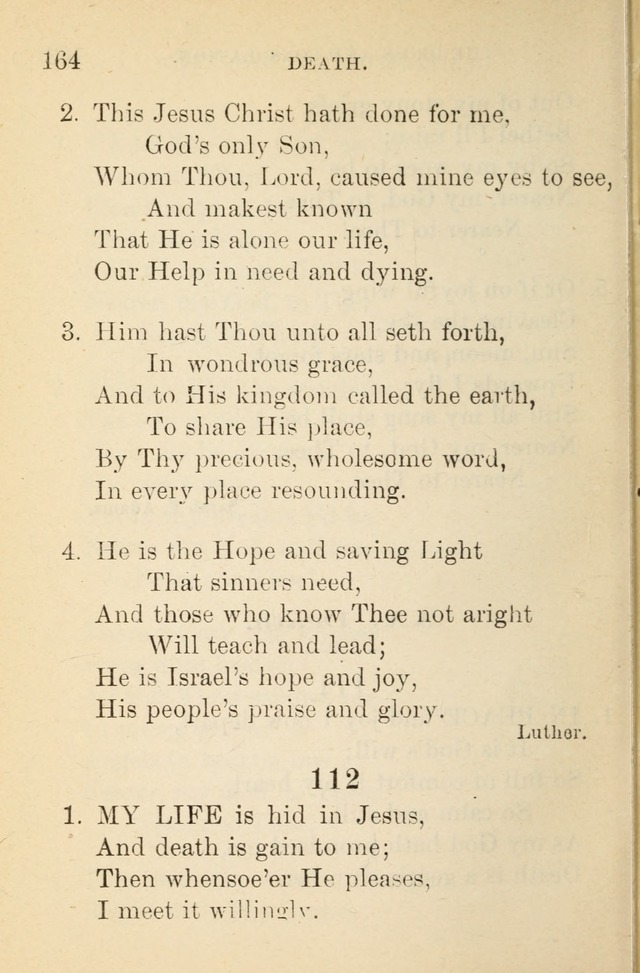 Hymn Book: for the use of Evangelical Lutheran schools and congregations page 170