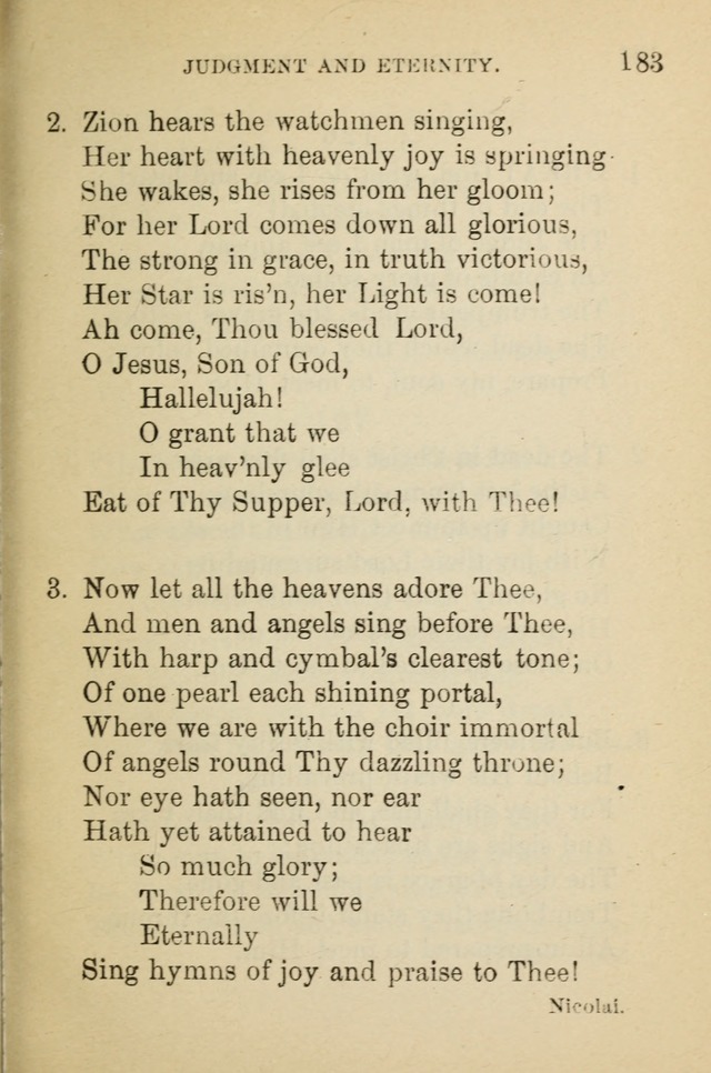 Hymn Book: for the use of Evangelical Lutheran schools and congregations page 189
