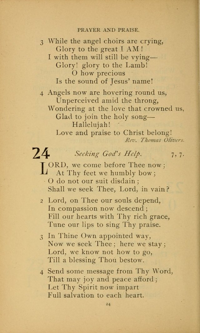 Hymn Book of the United Evangelical Church page 24