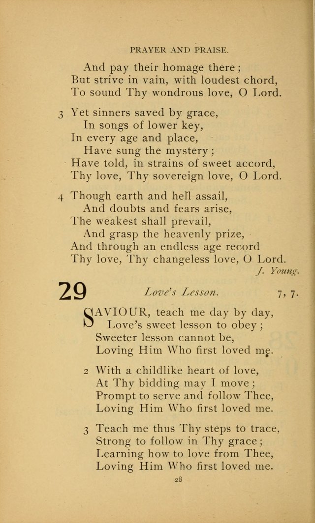 Hymn Book of the United Evangelical Church page 28