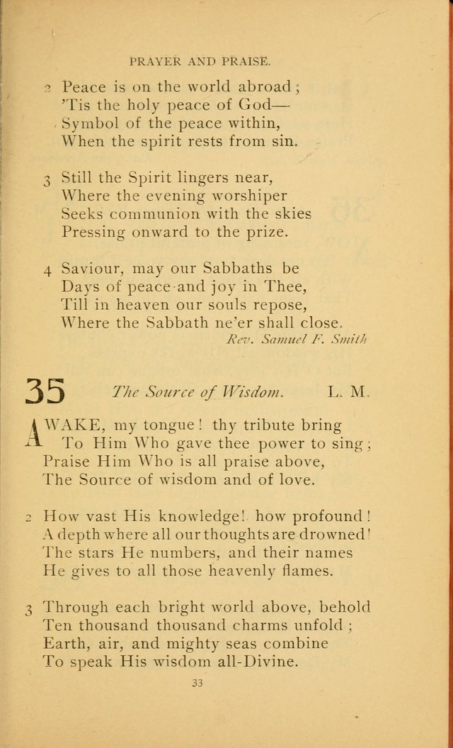 Hymn Book of the United Evangelical Church page 33