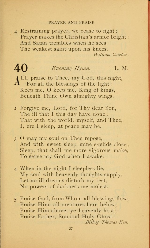 Hymn Book of the United Evangelical Church page 37