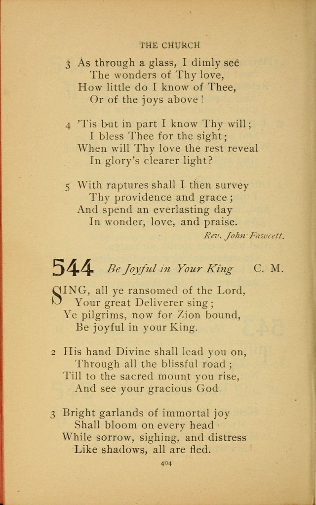 Hymn Book of the United Evangelical Church page 404