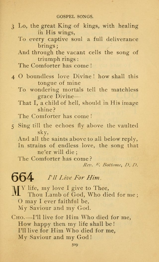 Hymn Book of the United Evangelical Church page 509