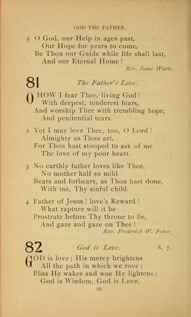 Hymn Book of the United Evangelical Church page 68