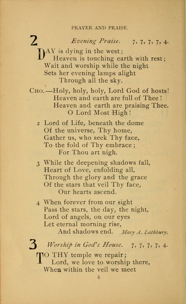 Hymn Book of the United Evangelical Church page 8