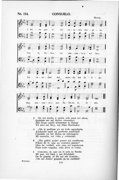 Himnario Cristiano para uso de las Iglesias Evangélicas page 118