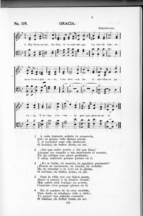 Himnario Cristiano para uso de las Iglesias Evangélicas page 123