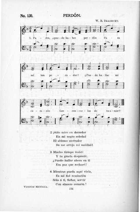 Himnario Cristiano para uso de las Iglesias Evangélicas page 130