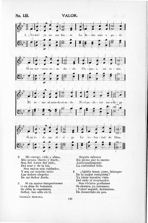 Himnario Cristiano para uso de las Iglesias Evangélicas page 139