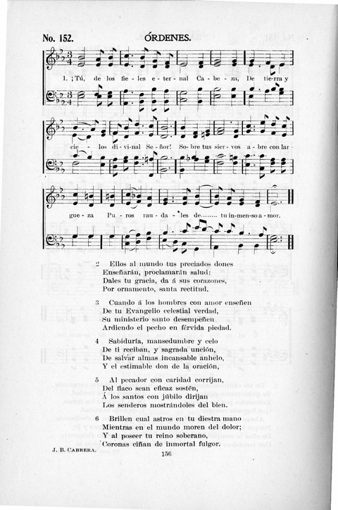 Himnario Cristiano para uso de las Iglesias Evangélicas page 156