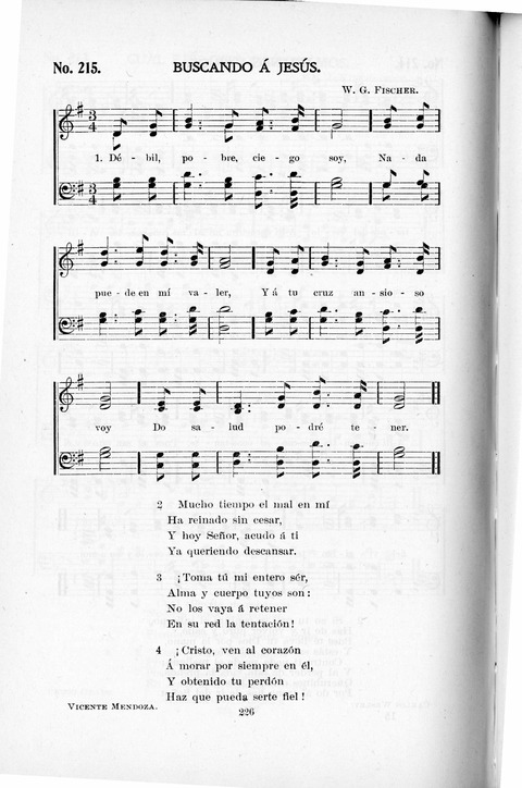 Himnario Cristiano para uso de las Iglesias Evangélicas page 226