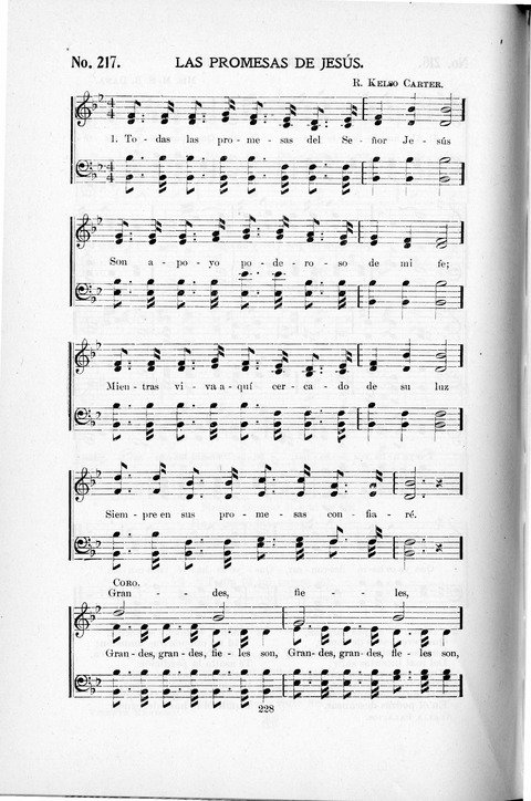 Himnario Cristiano para uso de las Iglesias Evangélicas page 228