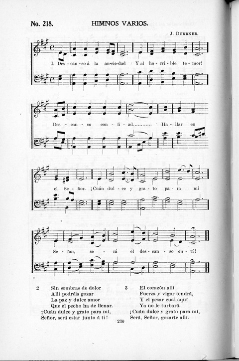 Himnario Cristiano para uso de las Iglesias Evangélicas page 230