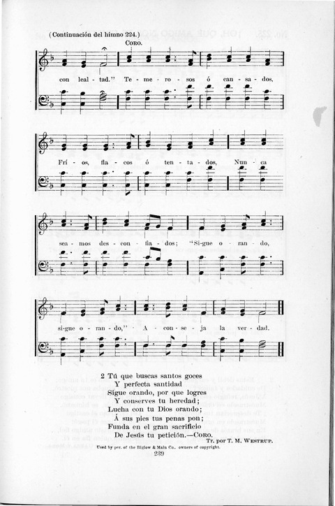 Himnario Cristiano para uso de las Iglesias Evangélicas page 239
