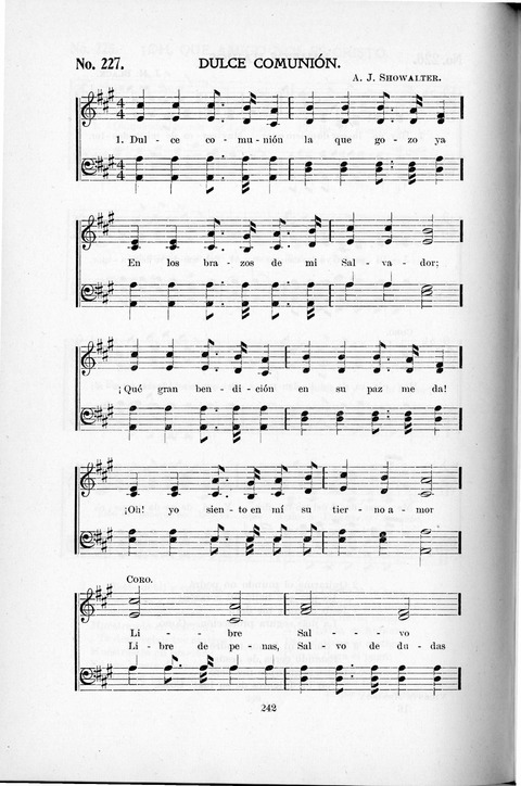 Himnario Cristiano para uso de las Iglesias Evangélicas page 242