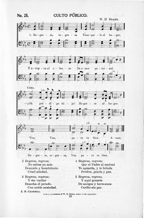 Himnario Cristiano para uso de las Iglesias Evangélicas page 25