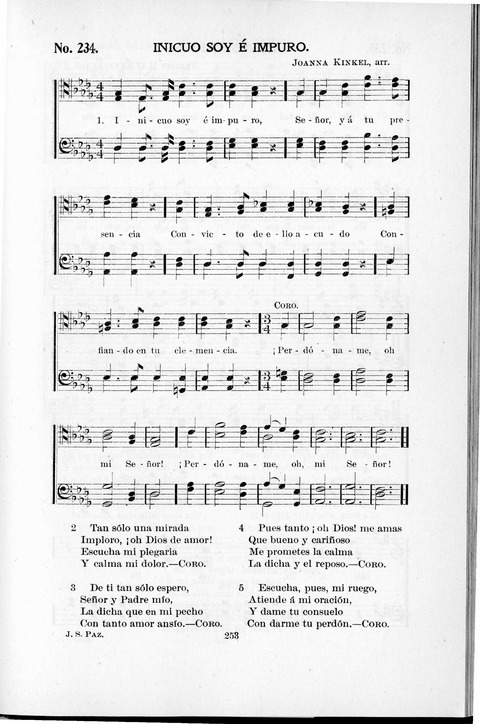 Himnario Cristiano para uso de las Iglesias Evangélicas page 253