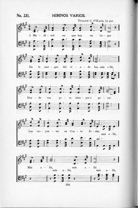Himnario Cristiano para uso de las Iglesias Evangélicas page 254