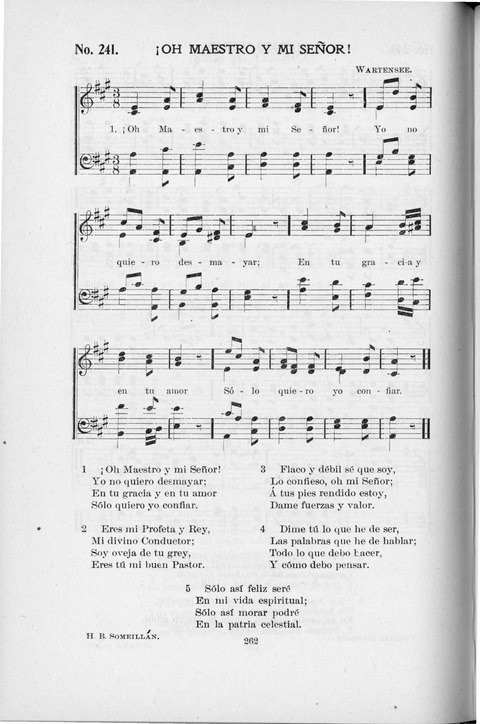 Himnario Cristiano para uso de las Iglesias Evangélicas page 262