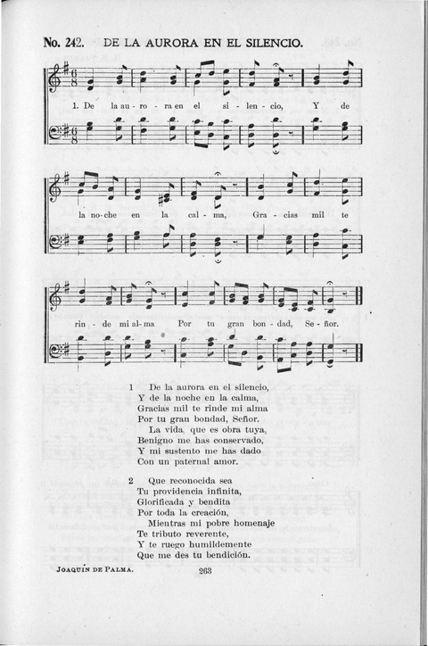 Himnario Cristiano para uso de las Iglesias Evangélicas page 263