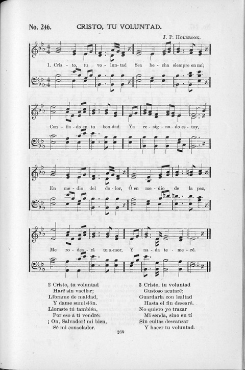 Himnario Cristiano para uso de las Iglesias Evangélicas page 269
