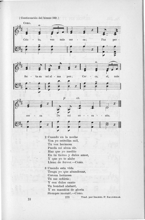 Himnario Cristiano para uso de las Iglesias Evangélicas page 273