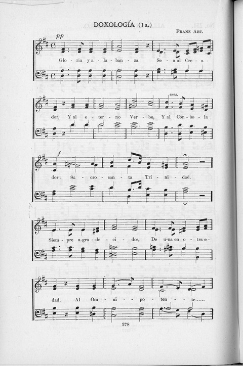 Himnario Cristiano para uso de las Iglesias Evangélicas page 278