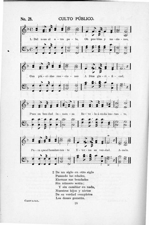 Himnario Cristiano para uso de las Iglesias Evangélicas page 28