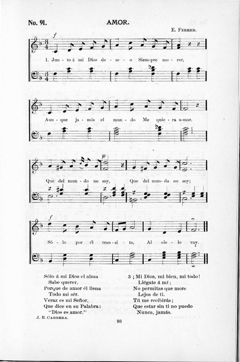 Himnario Cristiano para uso de las Iglesias Evangélicas page 93