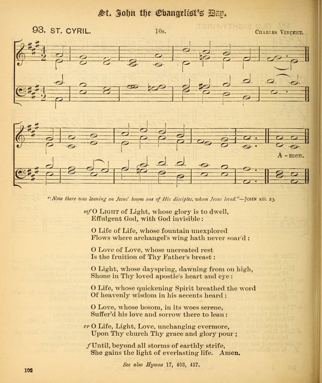 The Hymnal Companion to the Book of Common Prayer with accompanying tunes (3rd ed., rev. and enl.) page 102