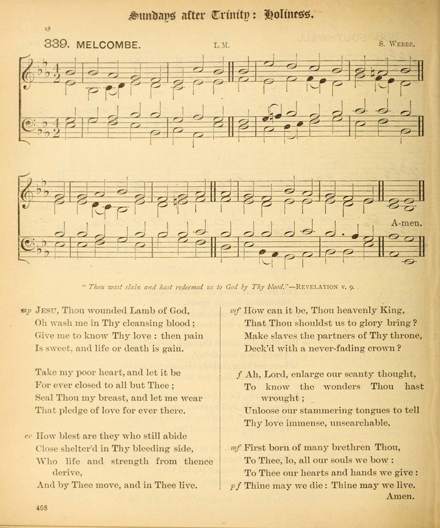 The Hymnal Companion to the Book of Common Prayer with accompanying tunes (3rd ed., rev. and enl.) page 408