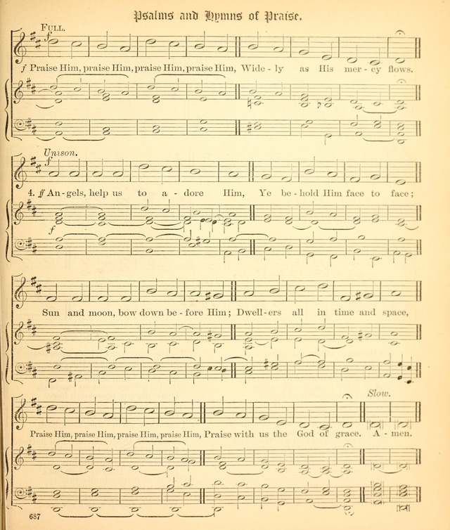 The Hymnal Companion to the Book of Common Prayer with accompanying tunes (3rd ed., rev. and enl.) page 687